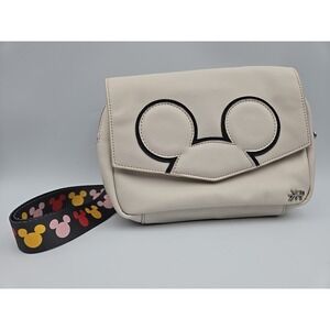 Freshly Picked Disney Crossbody Mini Bag with Black Trim and Multicolor Strap